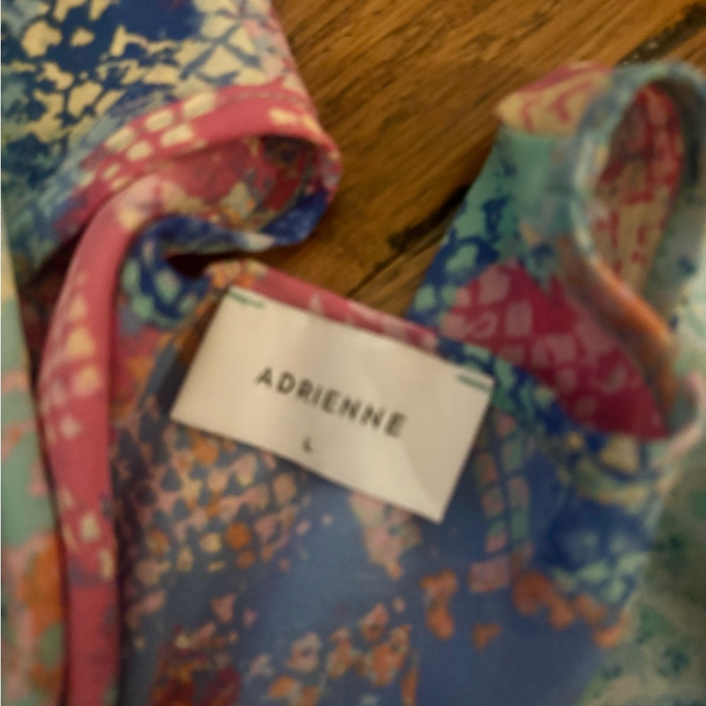 Adrienne Multi Color Snake Print Colorful Top size large (runs larger) - Picture 2 of 2